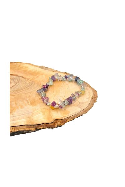 PEDRAS Natural Stone Cracked Stone Fluorite Bracelet