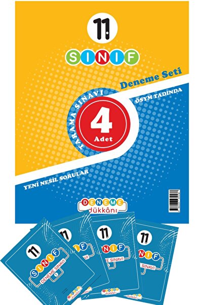 Deneme dükkanı 11. Sınıf 4lü Deneme Seti / Kolektif / Deneme Dükkanı / 978625...