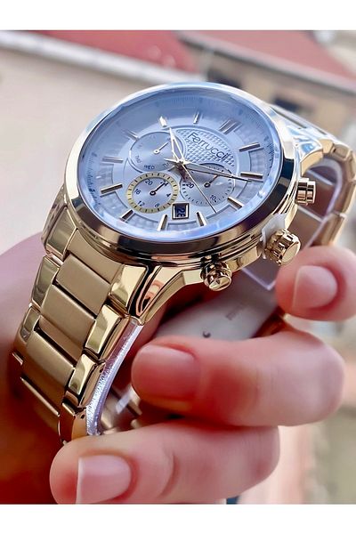 Ferrucci Men's Wristwatch Steel Cord Waterproof