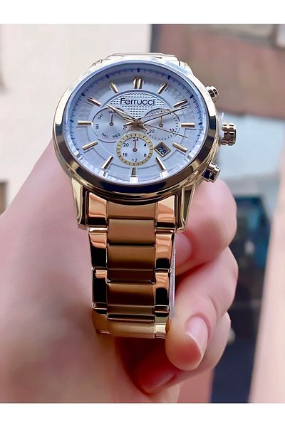 Ferrucci Men's Wristwatch Steel Cord Waterproof