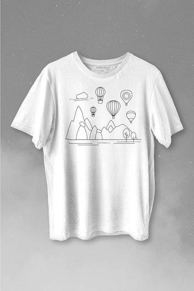 Kendim Seçtim Μπλουζάκι με στάμπα Cappadocia Nevşehir Fairy Packs Cappadocia Unisex T-shirt