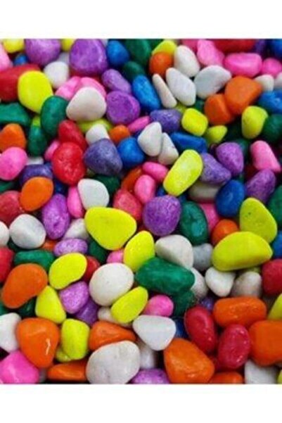 Genel Markalar Akvaryum Teraryum Fanus Süsleme Bahçe Süs Dekor Renkli Çakıl Taşı 2 Kg