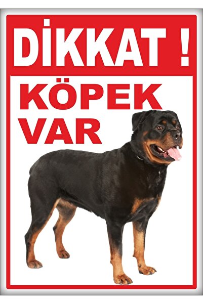 Printhome Uyarı Ve Yönlendirme Levhaları " Dikkat Köpek Var " 25x35cm Dekota ...