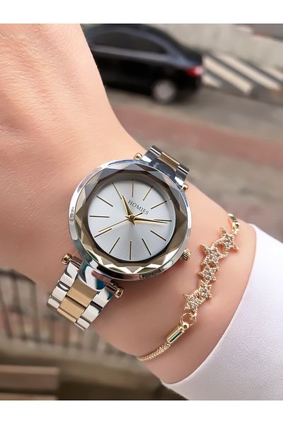 Homies Waterproof Steel Band Women's Wrist Watch and Bracelet