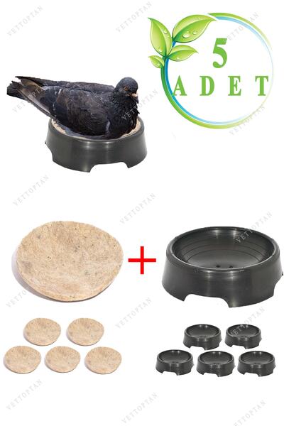MUTLU TAVUKÇULUK Folluk 5 Adet 5 Adet Keçe Güvercin Oval Güvercin Folluğu Ve Keçesi Yumurtalık Pigeon Yuvalık Kümes