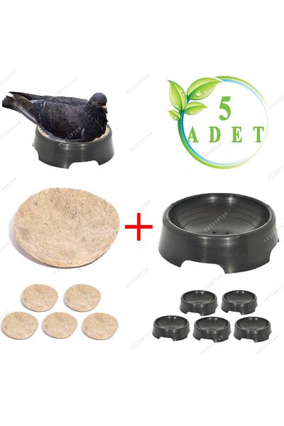 MUTLU TAVUKÇULUK Folluk 5 Adet 5 Adet Keçe Güvercin Oval Güvercin Folluğu Ve Keçesi Yumurtalık Pigeon Yuvalık Kümes