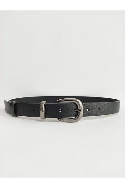 Kemerix 100% Genuine Leather Black-tan 2-Piece Women's Belt
