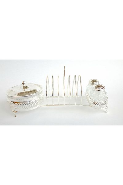 QUEEN ANNE English Silver Breakfast Presentation Set
