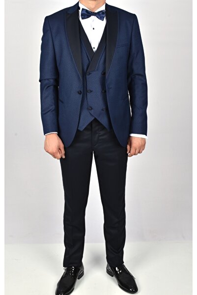 CLISHE 5944 Slim Fit 6 Drop Yelekli Damatlık/lacivert/50