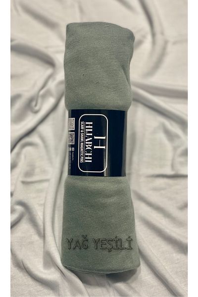 öz ergül Χτενισμένο σάλι - Oil Green Jersey Shawl Lycra Shawl Jersey Hijab Lycra Hijab