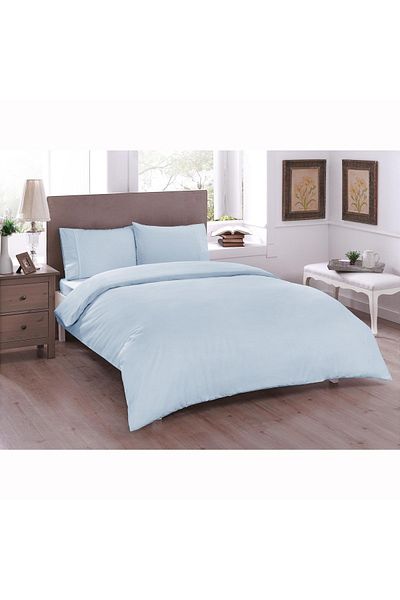 Taç Basic Ranforce Double Duvet Cover Set Light Blue