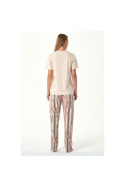 Feyza Pijama Feyza New Season Cotton Short Sleeve Women's Pajama Set
