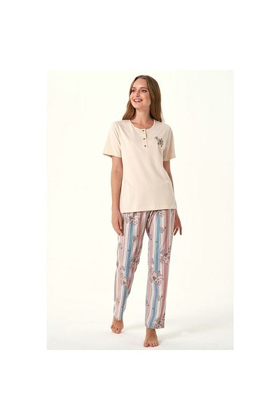 Feyza Pijama Set pijamale cu mânecă scurtă din bumbac Feyza New Season