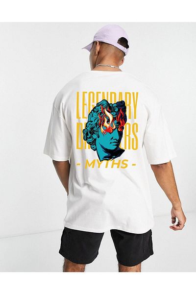 Foxanger outdoors Unisex Legendary Dreamers Back Printed Oversize White Tshirt