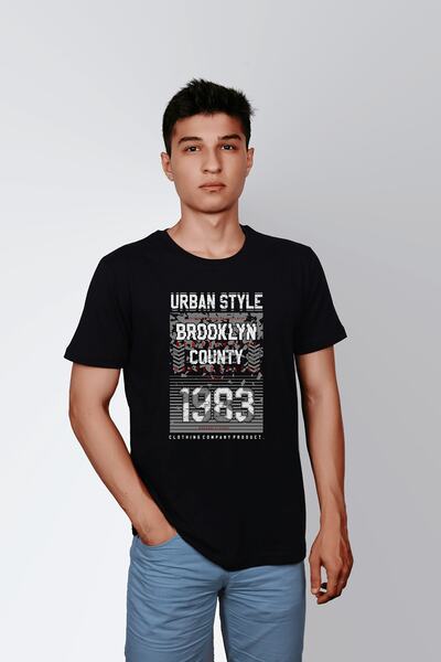 ErTaPassage Brooklyn 1983 Štampano Muška crna T-shirt - T4193766