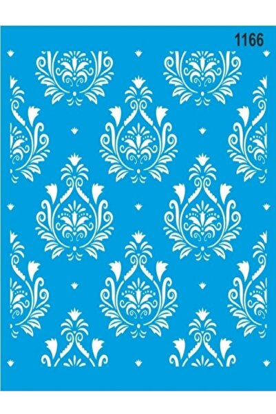 DERYA DESİNG ART Damask Wall Pattern Stencil Template St1166 40X40 cm