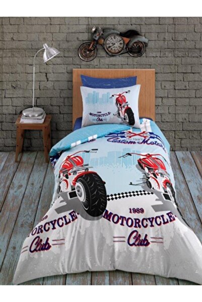 Majoli Racing Single Quilted Duvet Cover Set 4 Seasons Set 100% Cotton Ranfor...