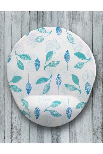 Onartem Oval Leaves Mouse Pad with Wrist Support