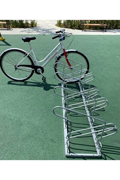 Fe Metal Gövdeden Kilitlenebilir 5'li Apartman Bisiklet Park Demiri Aparatı S...