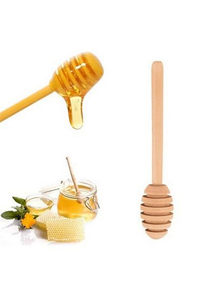 ASPARTAM Honey Jam Spoon from Kamptek Wooden Workshop 4 Pieces Wooden Honey Spoon 10 cm