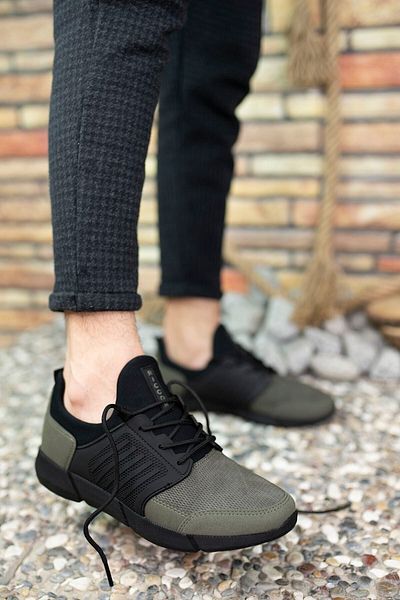 Riccon Ανδρικά αθλητικά παπούτσια Khaki Skin0012105