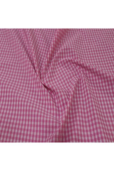 Adalilar Ροζ Gingham Zefir Ύφασμα (Μέτρα)