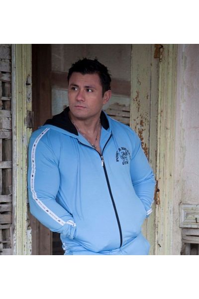 Big Sam Blue Hooded Jacket 3561