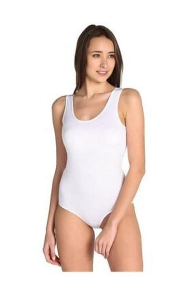 Tutku Body de damă din Lycra cu bretele groase, cu 1 alb, 1 negru, 1 gri de 3 inchi și cu capsă