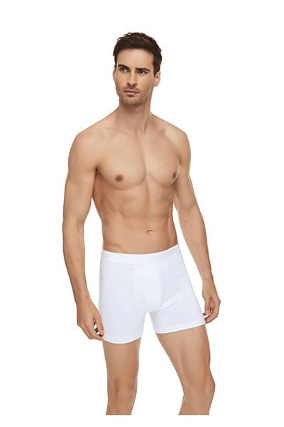 Tutku Elit White Lux Modal Elastane Men's Boxer