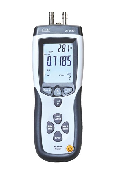 Cem Dt-8920 Pitot Tüp Anemometre Ve Dijital Fark Basınç Ölçer