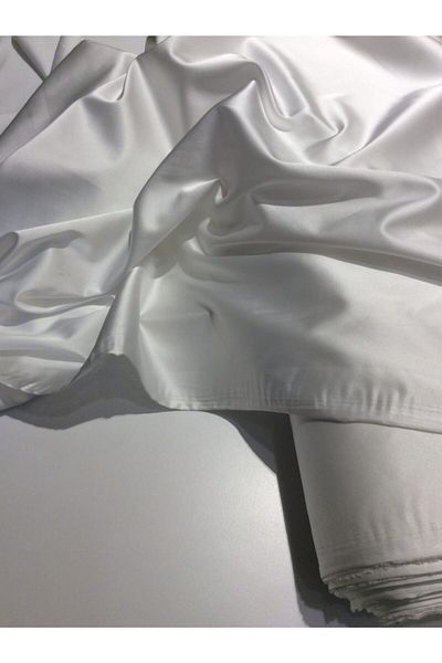 Nadirzade Kumaşçılık Lycra Satin Fabric (Off White)