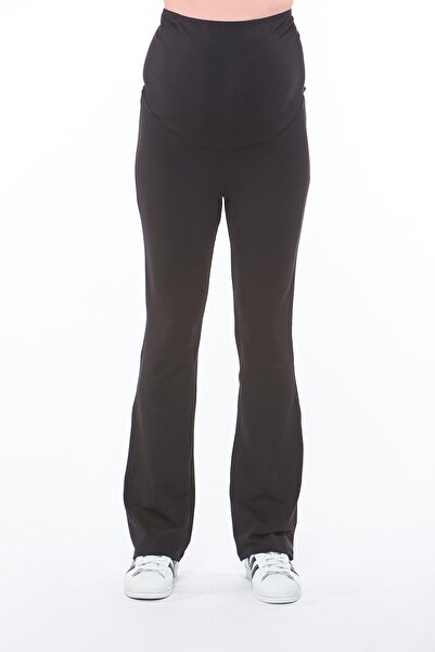 Motherway Maternity Flare Leg Black Leggings Pants