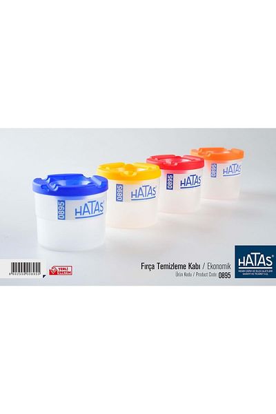 HATAS Brush Cleaning Container Colorful Economic Plastic 0895