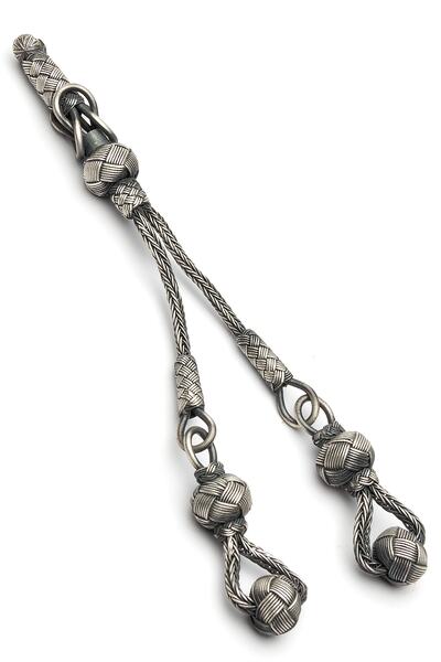 OTTOTESBİH Topaz Model 9.4 gr 1000 Sterling Silver Kazaz Tassel - Acoperire oxidată în 2 straturi