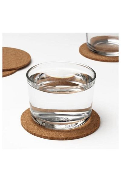 IKEA Light Brown Avskild Cork Coasters Set of 4 902.816.56