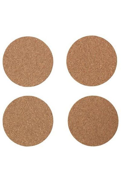 IKEA Light Brown Avskild Cork Coasters Set of 4 902.816.56