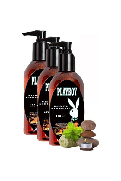 Playboy Warmıng Massage Gel 3 Adet 120 ml Isıtıcılı, Rahatlatıcı, Kaydırıcı Tüm Vücut Masaj Jeli