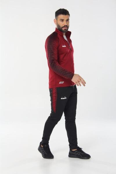 Diadora Ritim Camping Tracksuit Set Burgundy