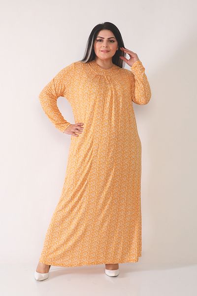 Şahbaz Patterned Plus Size Dress