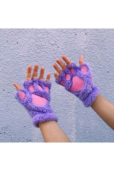 Nanelimonshop Soft Lilac Gloves Paw