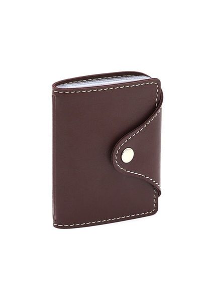 2K Credit Card Holder Claret Red 10 Leaves Vertical 7.5x9.7 Cm