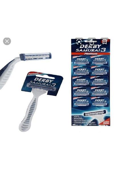 Derby Samurai Platinum 3 Blades - 10 Pieces