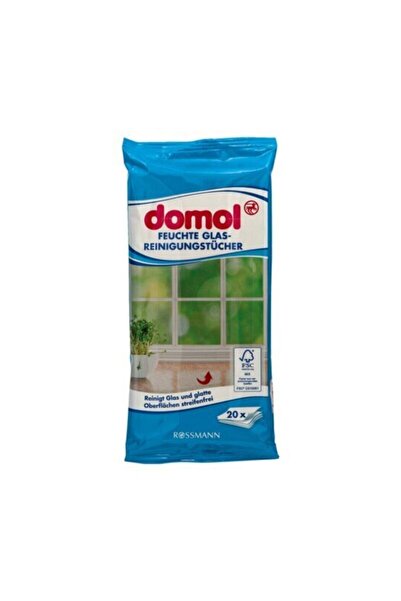 DOMOL 2 X Cam Ve Parlak Yüzeyler Için Tuvalet Islak Temizlik Bezi Mendil
