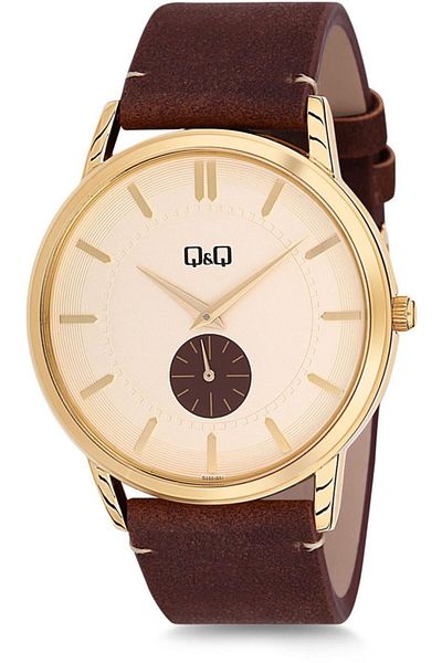 Q&Q Leather Men's Wristwatch