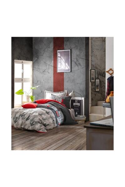 Cotton Box Νεαρός Ράνφορς Σετ παπλωματοθήκης Μονό Ροκ Κόκκινο