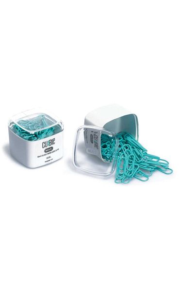 Mas 1264 Paper Clip Colored Cubbie 28 Mm Turquoise (8 Boxes)