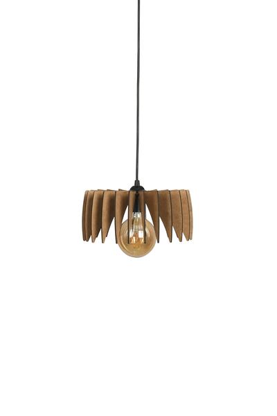 MadamVila Ahşap Rustik Küçük Boy Tekli Avize