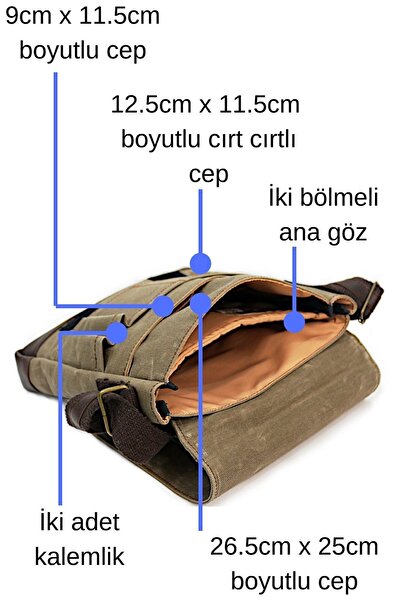 Old Cotton Cargo 7112 Western S Waterproof Shoulder - Postman - Tablet Bag