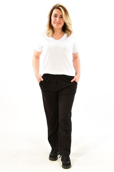 ModaPlaza Γυναικείο Χλοοτάπητα Μαύρο Φούτερ Plus Size 2028