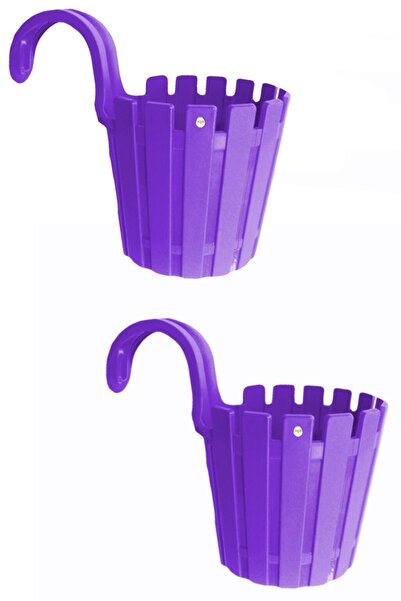 Genel Markalar Mor Akasya Askılı Duvar Balkon Saksı 2 Adet , Askılı 2'li Mor ...